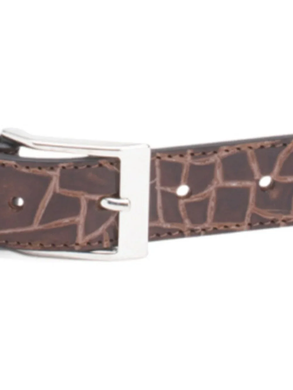 NWT BERGE Made in Italy Leather Croc Embossed Belt